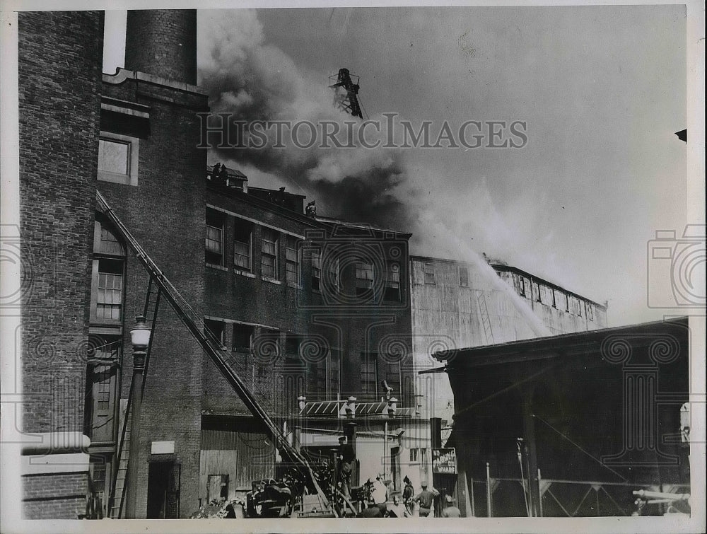 1935 Waterfront Fire at Boston in Massachusetts  - Historic Images