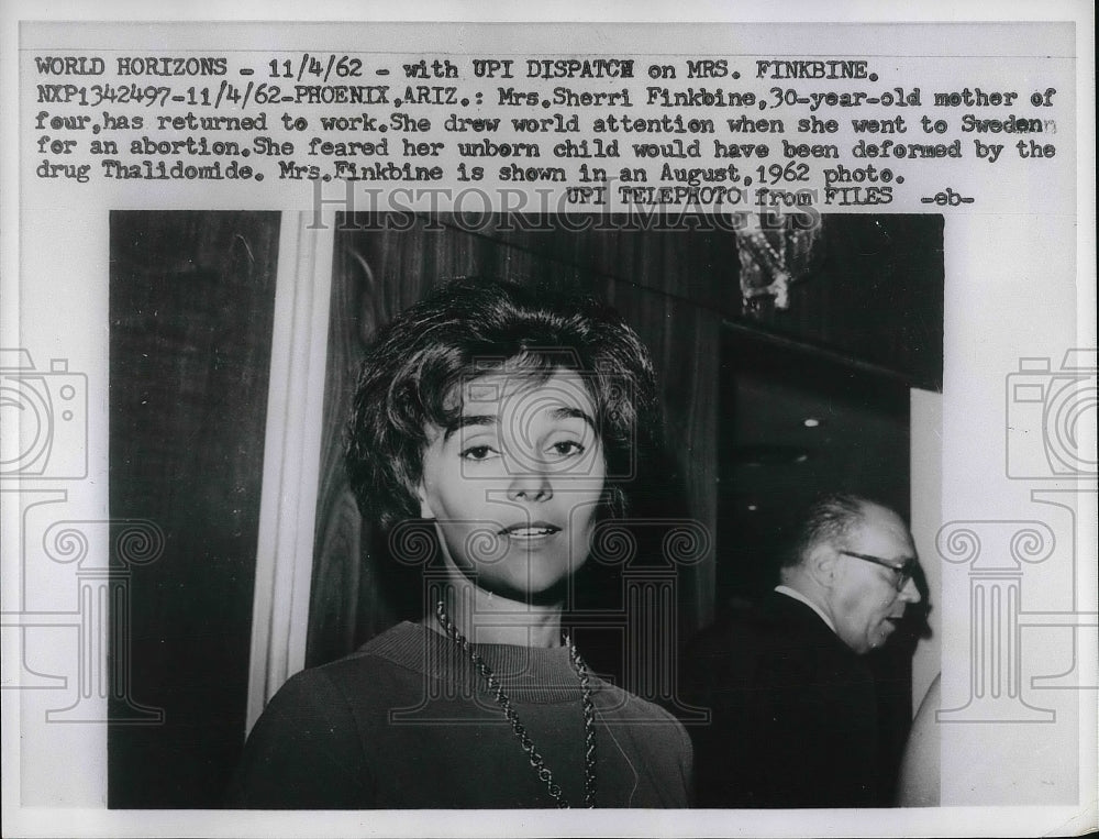 1962 Mrs. Sherri Finkbine mom of four returned to work  - Historic Images