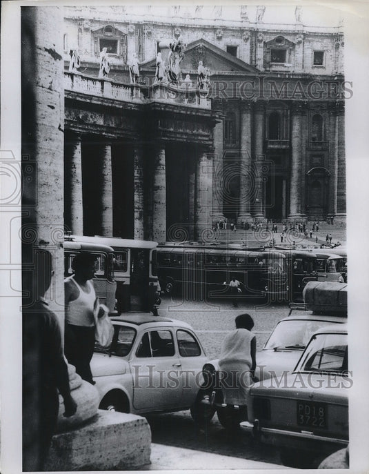 1967 Vatican city tourist, females must wear skirts  - Historic Images