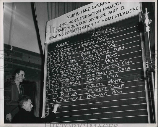 1948 Public Drawing held at Cody  - Historic Images