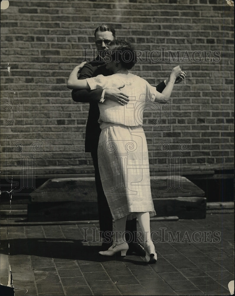 1922 Miss Edna Passapae, instructor, partner, Victor Christensen - Historic Images