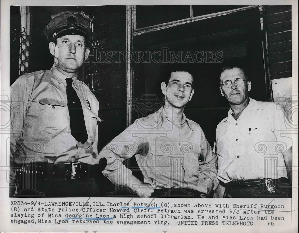 1952 Charles Petrach Arrested After Killing Of Georgine Lyon - Historic Images