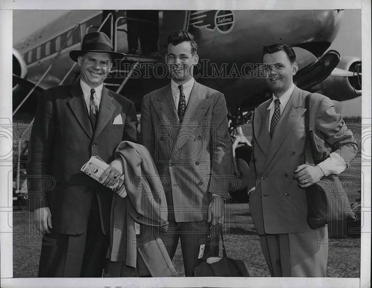 1947 Press Photo Lee Keller United Press Gordon Hamilton Douglas Larsal - Historic Images