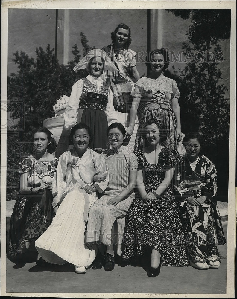 1938 Press Photo Livier Mancilla, Mary Lee, Irene Wet, Margaret Souther - Historic Images