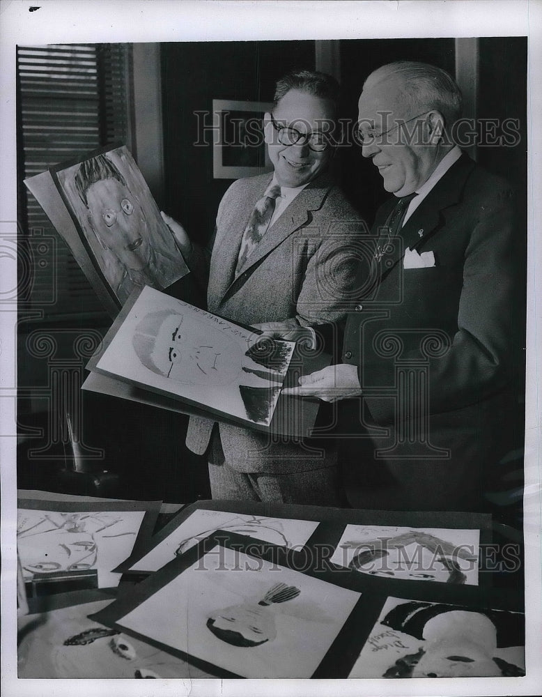 1955 Press Photo Douglas Naylor with Mayor David Lawrence - nea87313 - Historic Images