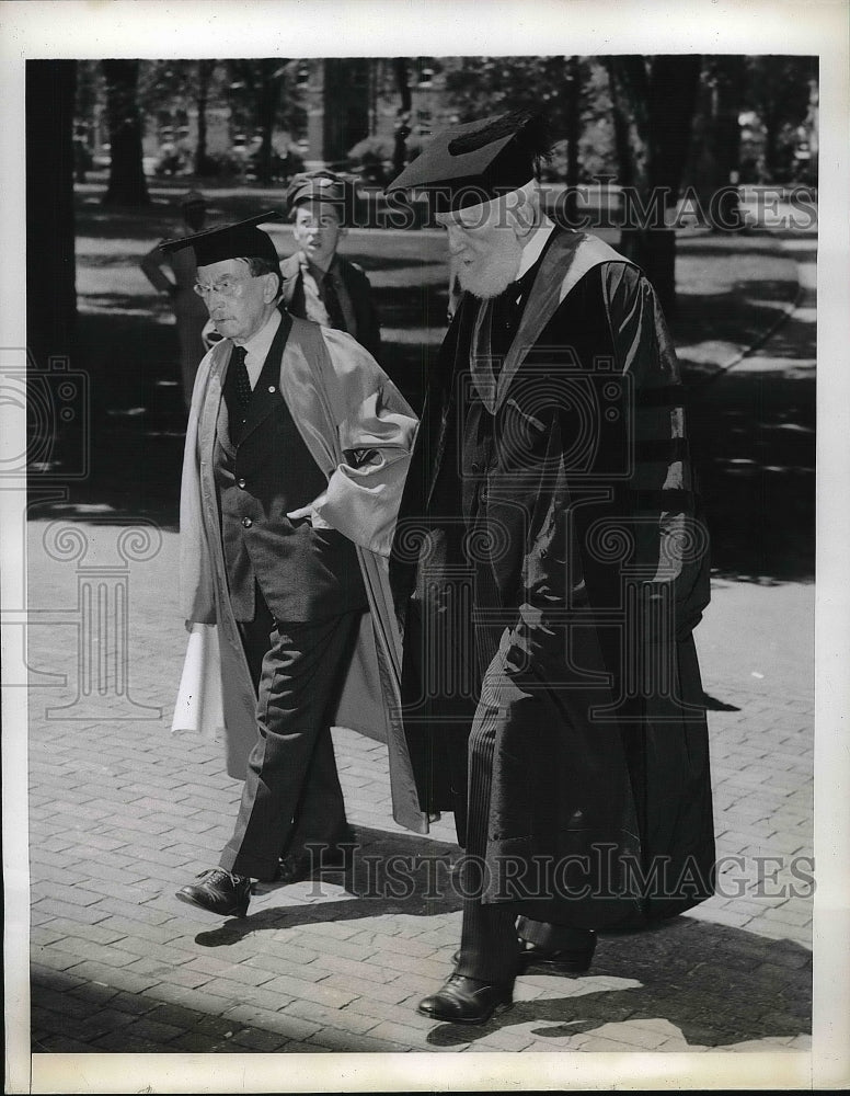 1941 Albert Bushnell Hart at Harvard commencement ceremony - Historic Images