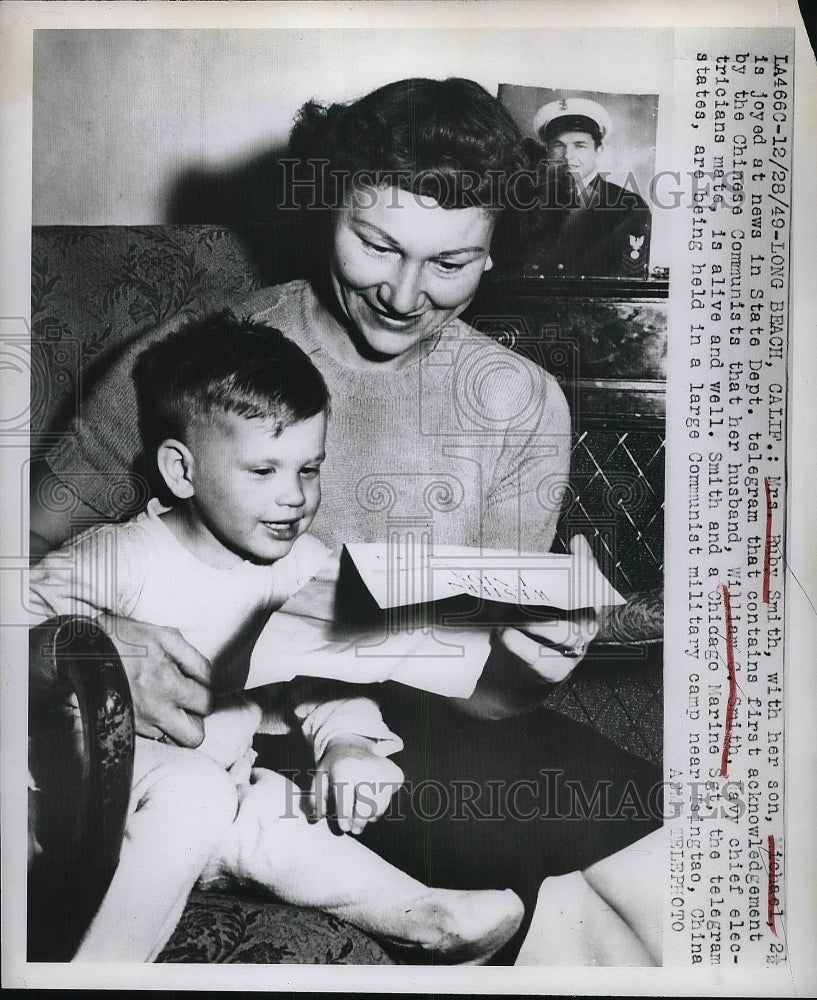 1950 Mrs. Ruby Smith with her son Michael  - Historic Images