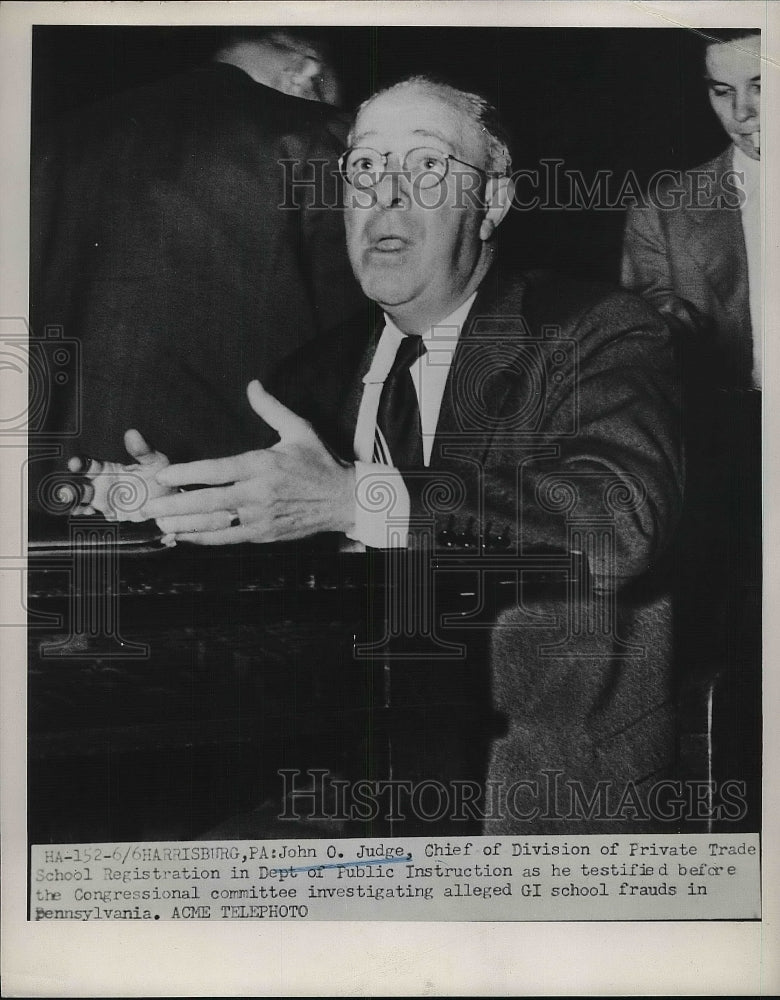 1951 Press Photo John Judge Keith of division of Private Trade - nea87405 - Historic Images