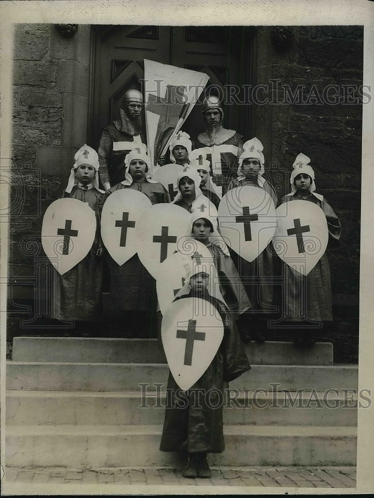 1928 Press Photo Child Crusaders of Old Tremont Street Methodist Church Boston - Historic Images