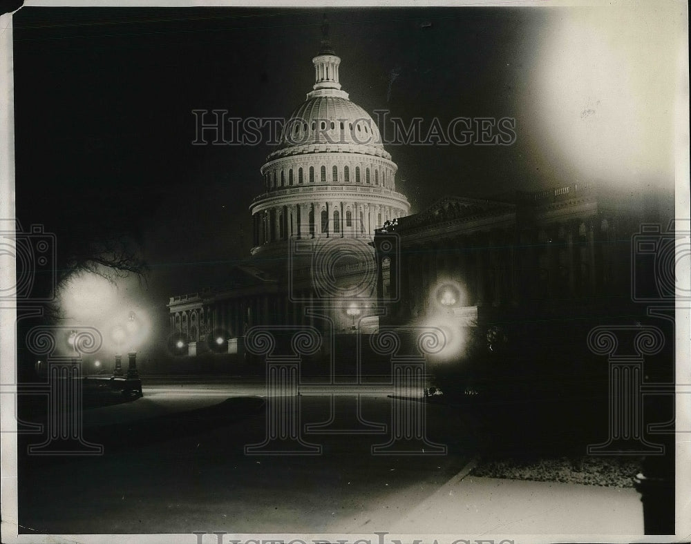 1929 Press Photo Capitol Dome Snowfall - nea87614 - Historic Images