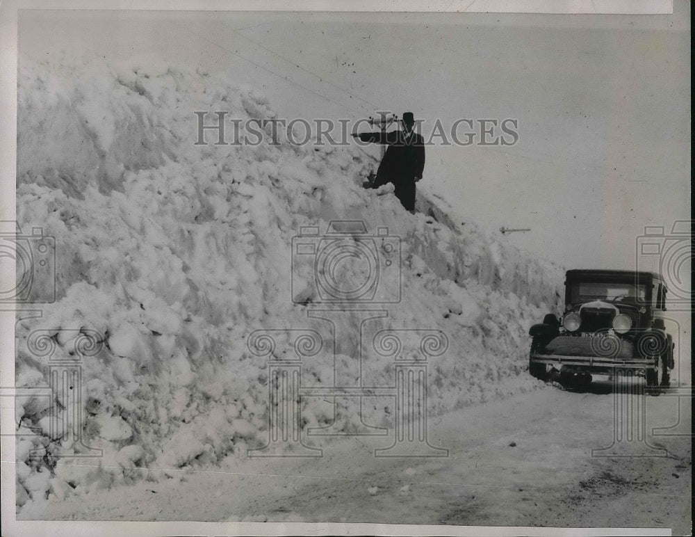 1937 Press Photo View Of The Heavy Rains That Flooded Parts Of Western Illinois - Historic Images