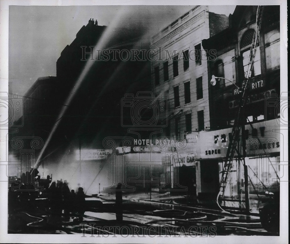 1952 Firemen Battle Million Dollar Blaze at Scranton Central City - Historic Images