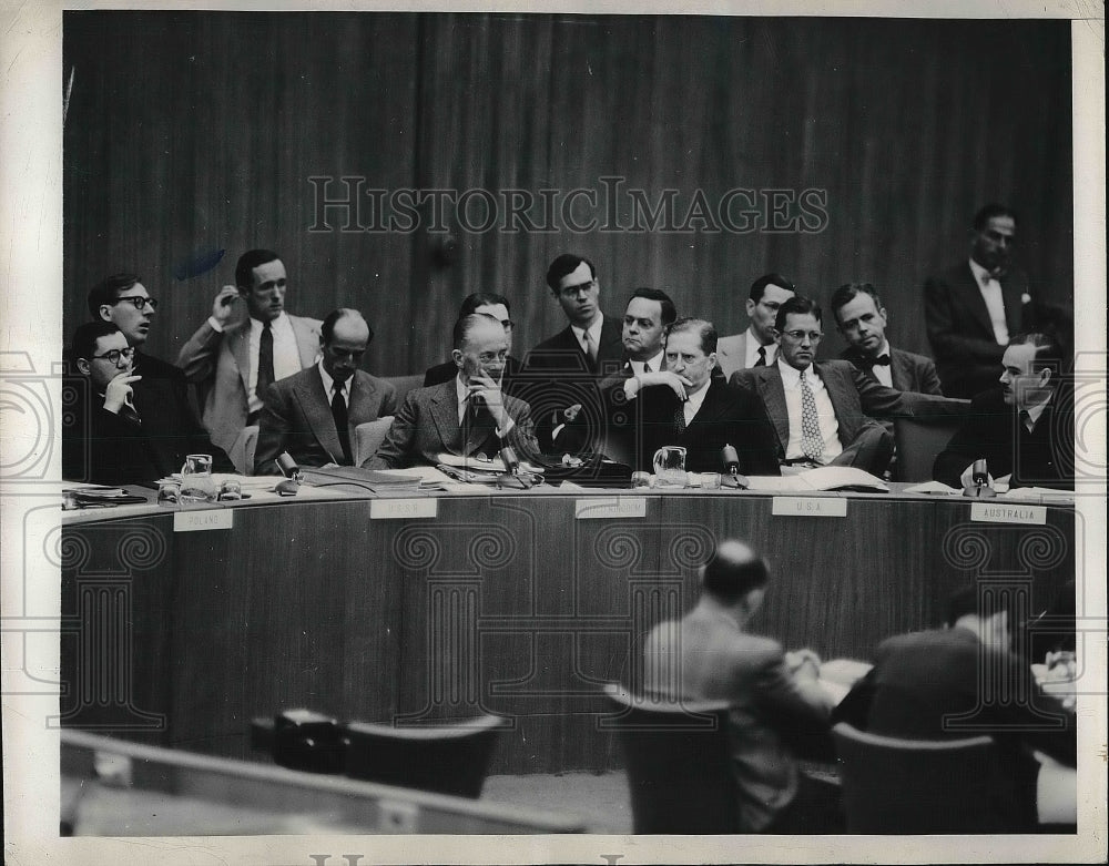 1946 UN Council, A. Gromyko, A. Cadogan, H. Johnson, P Hasluck - Historic Images