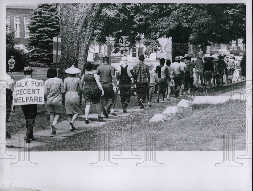 1966 Welfare Walkers Leaving Lexington Richland Country  - Historic Images