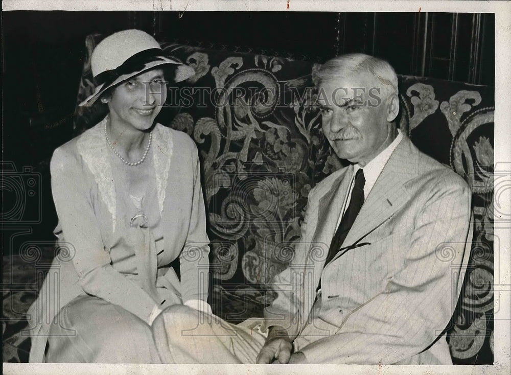 1932 Senator Thomas J. Walsh & Mrs. Rushmore Patterson In Chicago - Historic Images