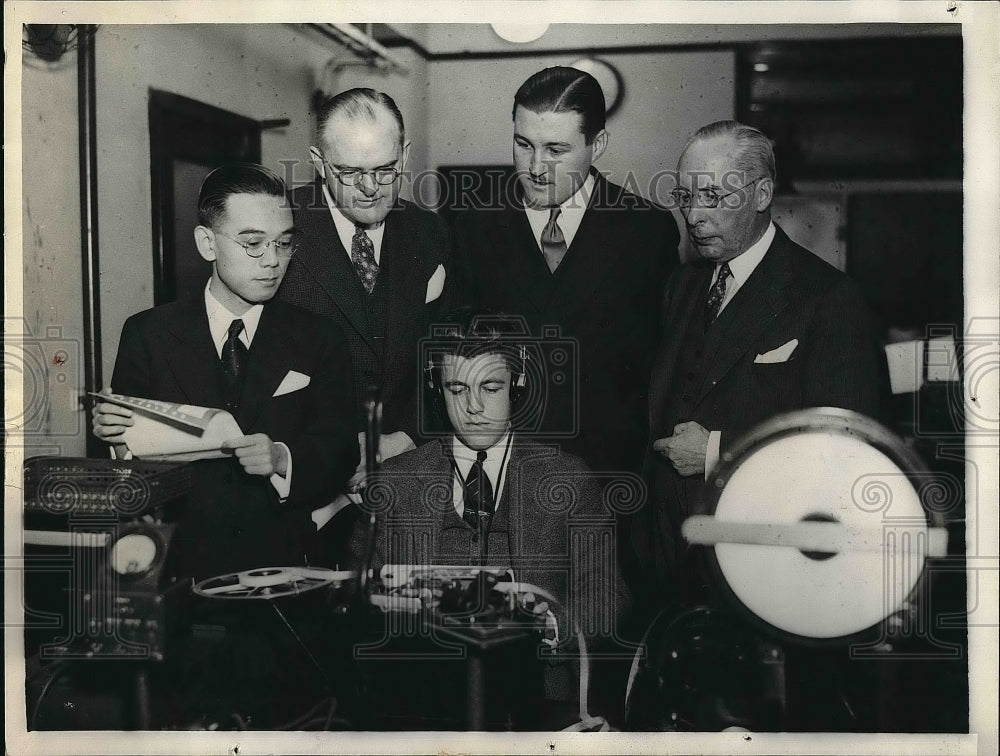 Press Photo Kenji Nakauchi &amp; Co. officers for All radio service Chicago-Toyko - Historic Images