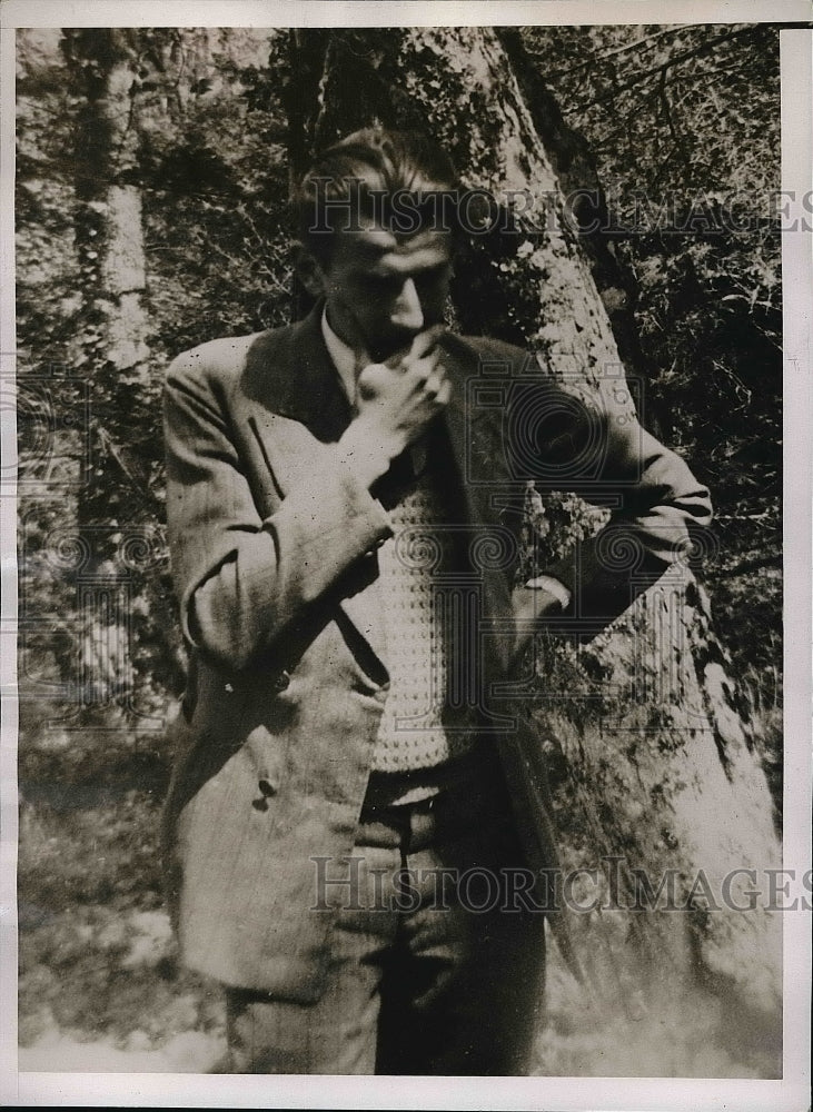 1935 Press Photo Gilbert Rolland aka Andre Clement, kidnapper of C Malmejac - Historic Images