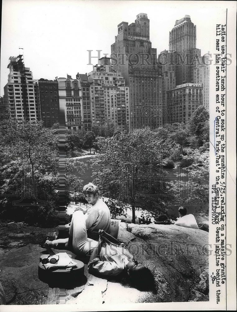 1961 Central Park with skyline in the background  - Historic Images