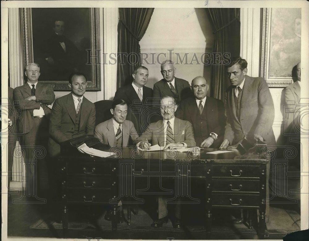 1929 Press Photo NYC, mayor Walker,Grossman,Schleisinger,Schwartz,Ingersoll - Historic Images