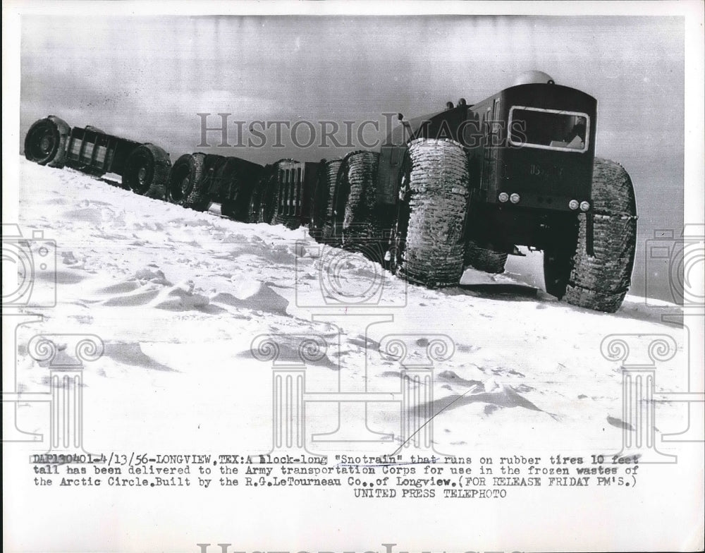 1956 Snotrain as Army transport at Longview, Tex  - Historic Images