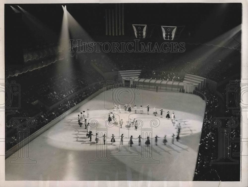 1937 Press Photo Madison Square Garden in NYC, charity ice carnival - nea88678 - Historic Images