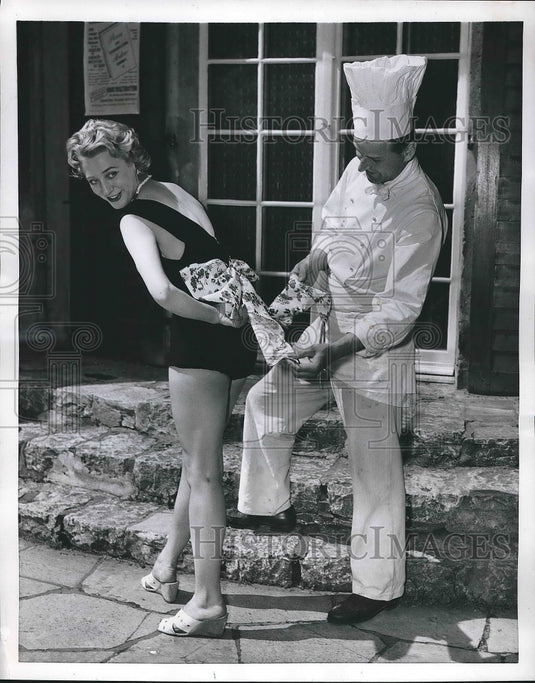 1954 Pert West Berlin Fashion Model in Swimsuit  - Historic Images