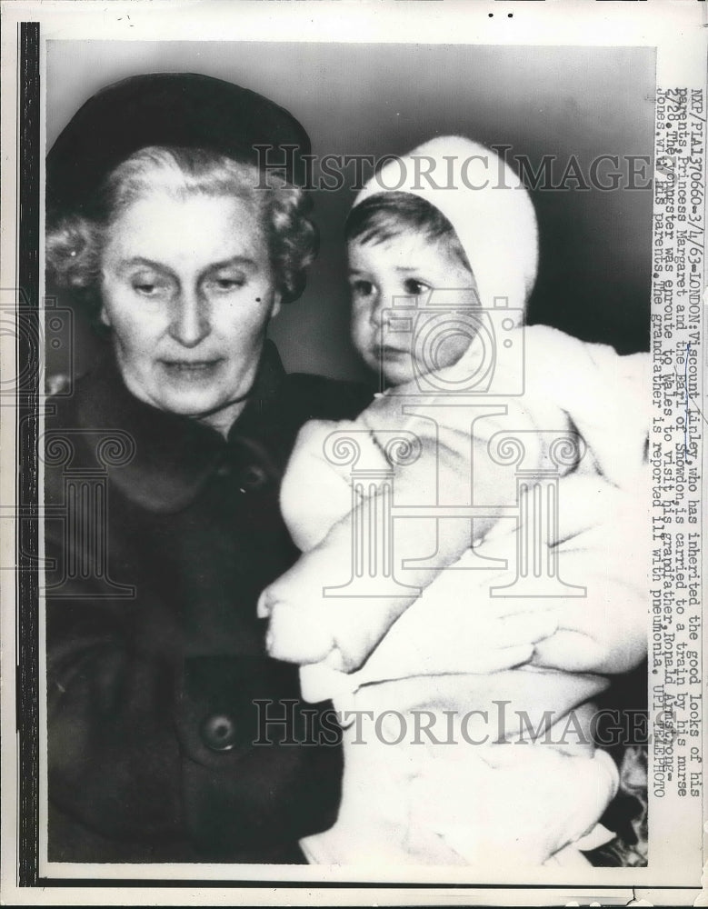1963 Viscount Linley Son Of Princess Margaret Earl Of Snowden London - Historic Images