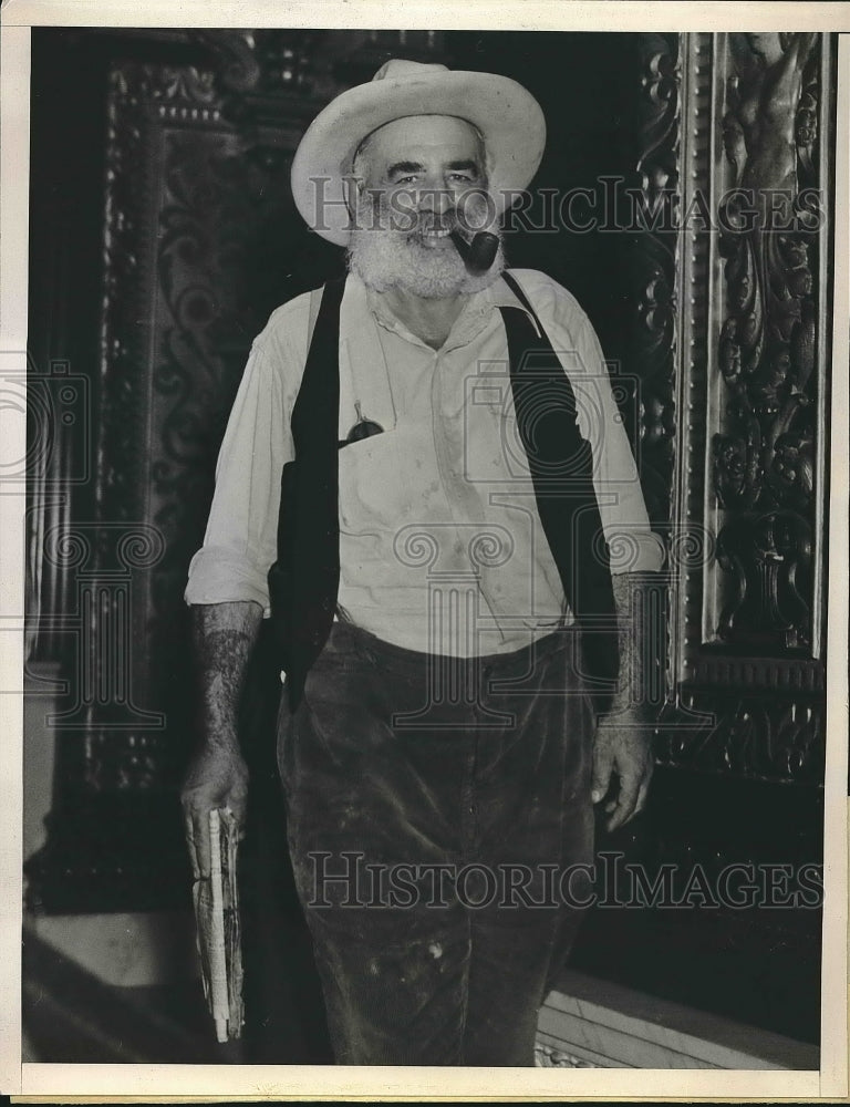 1936 Press Photo Los Angeles. Lucky Blackiet says he has seen Justice J. Crater. - Historic Images