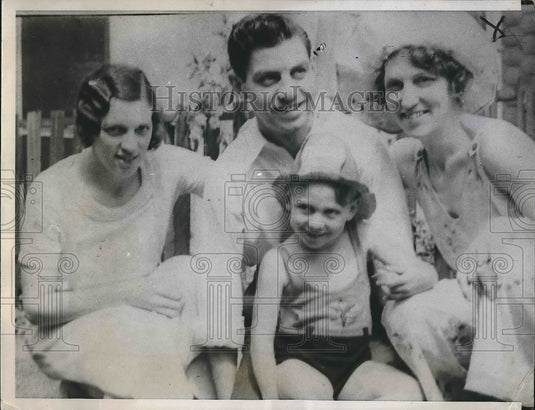 1935 Press Photo Mrs B Dunkel, Erwin Lang & wife before his murder in Ind. - Historic Images