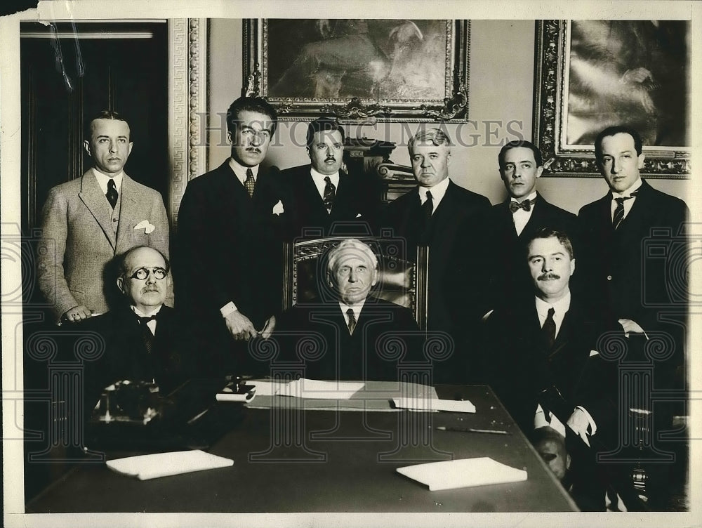 1926 Dr. Herman Verarde Miguel Chruchaga Chilean Amb. Drs Bedoya - Historic Images