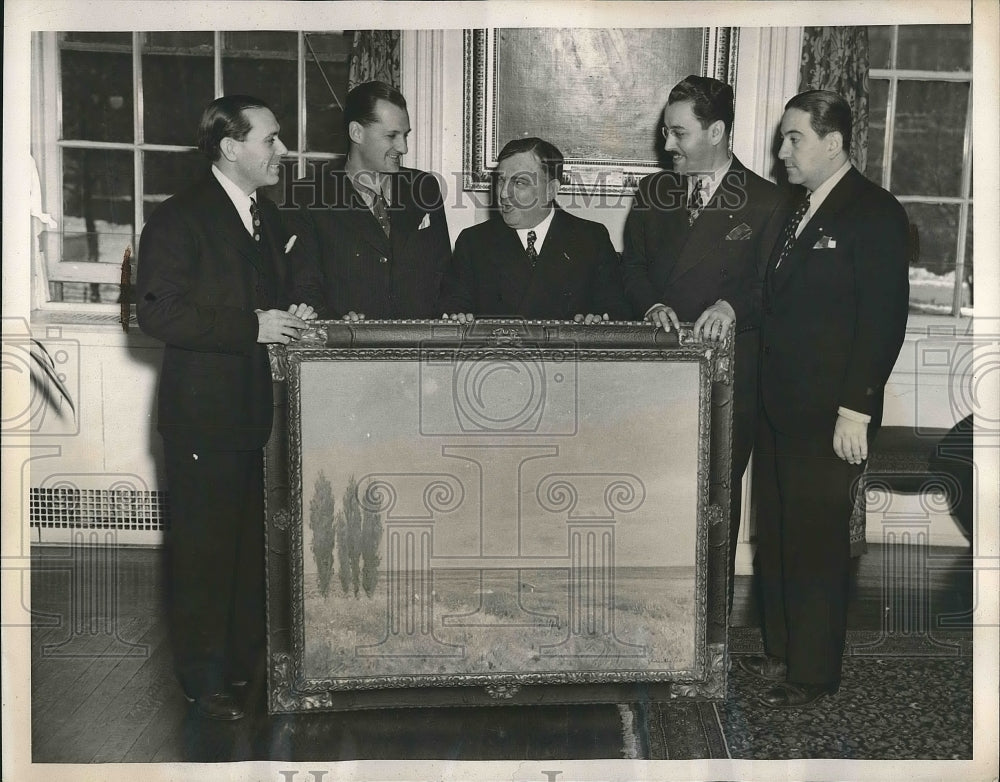 1938 Morning in the Pampas Painting, Antonio Alice, Mayor LaGuardia - Historic Images