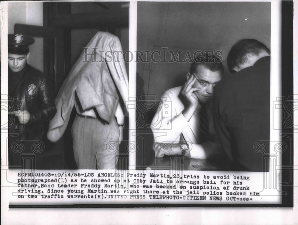 1955 Freddy martin at City Jail Band Leader  - Historic Images