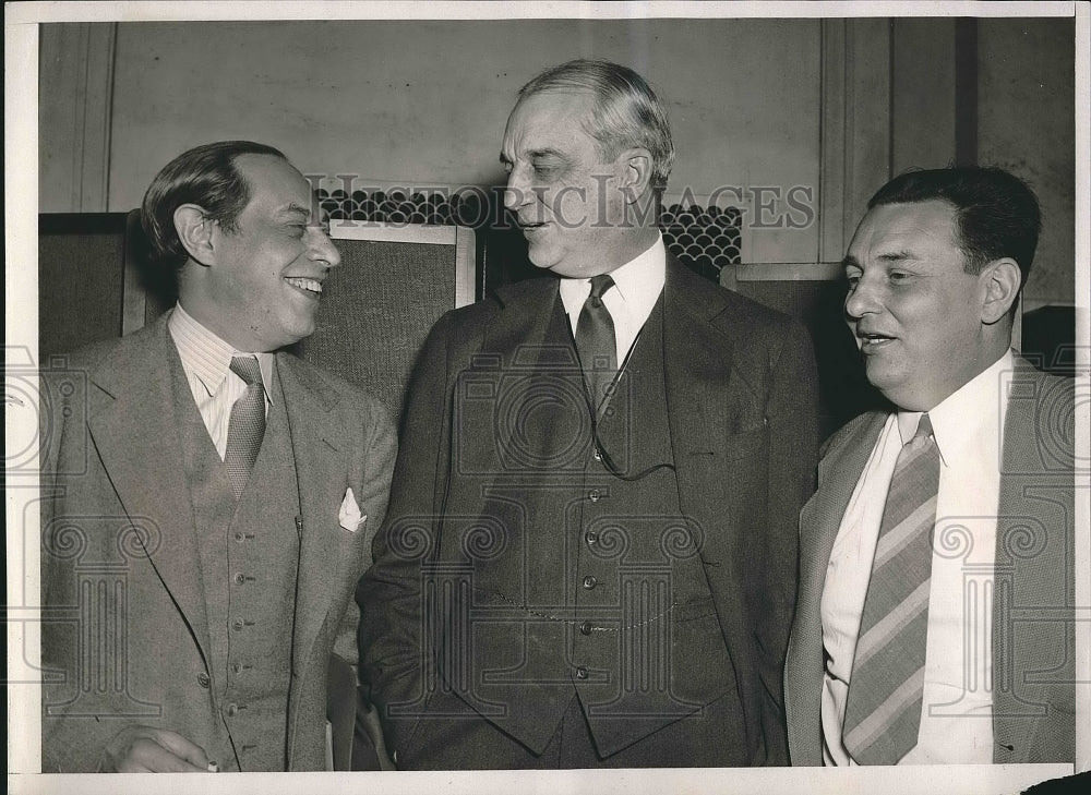 1939 Owen Young, J. Frank &amp; Henderson at Senate Monopoly Hearing - Historic Images