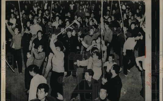1960 Rioters Korean Riot Against Election Keeping Pres. Syngman Rhee - Historic Images