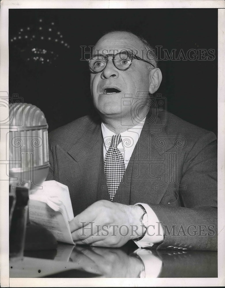 1952 Press Photo NY banker James T. Warburg at Senate Foreign Relations comm - Historic Images