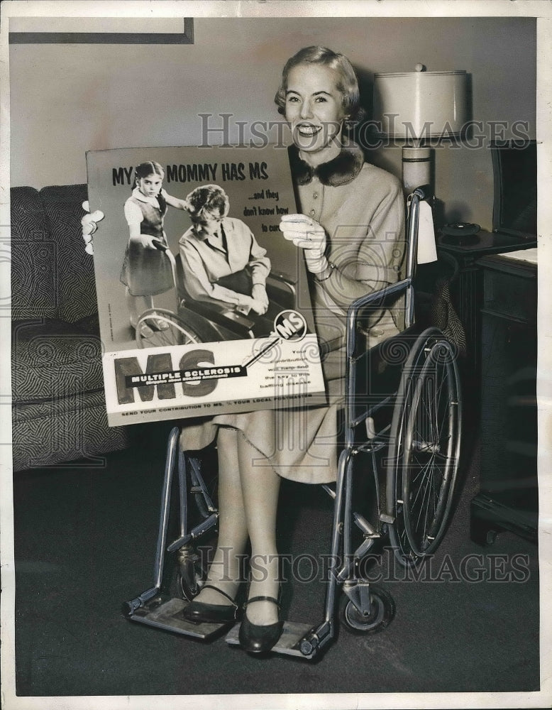 1954 Alice Mulligan, Miss M S, Multiple Sclerosis Campaign Poster - Historic Images
