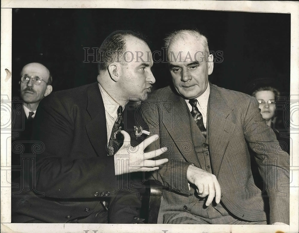 1941 Michael Quill, pres. of TWU &amp; CIO&#39;s Philip Murray  - Historic Images