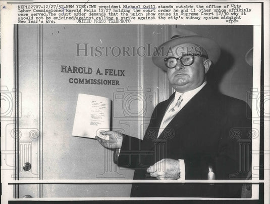 1957 NYC, TWU pres. Michael Quill  - Historic Images