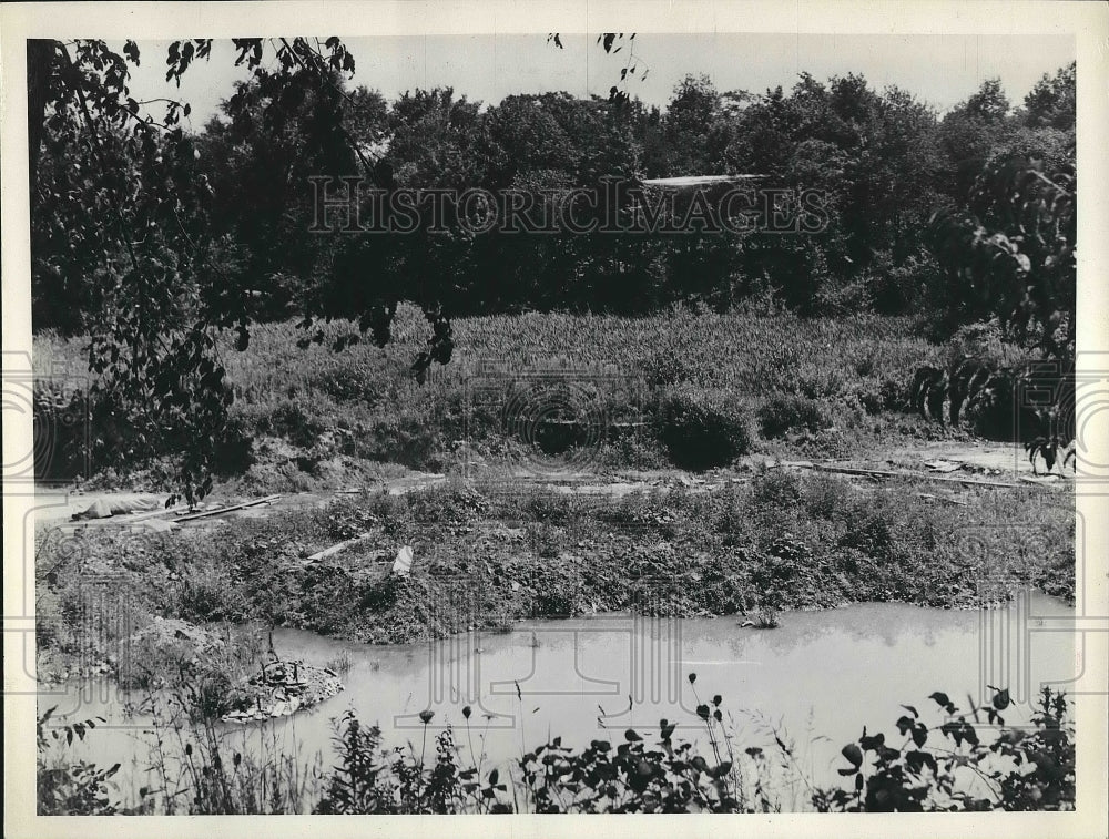 1938 Site of the one acre skating pond at Highland Park.  - Historic Images