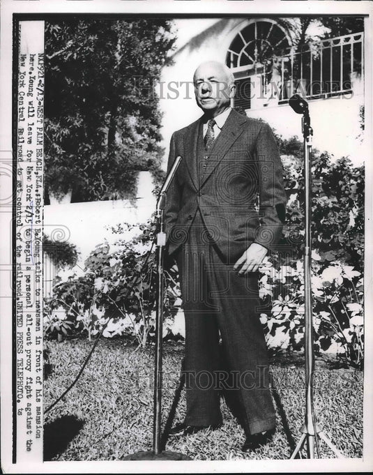 1954 Robert R Young, NY financier  - Historic Images