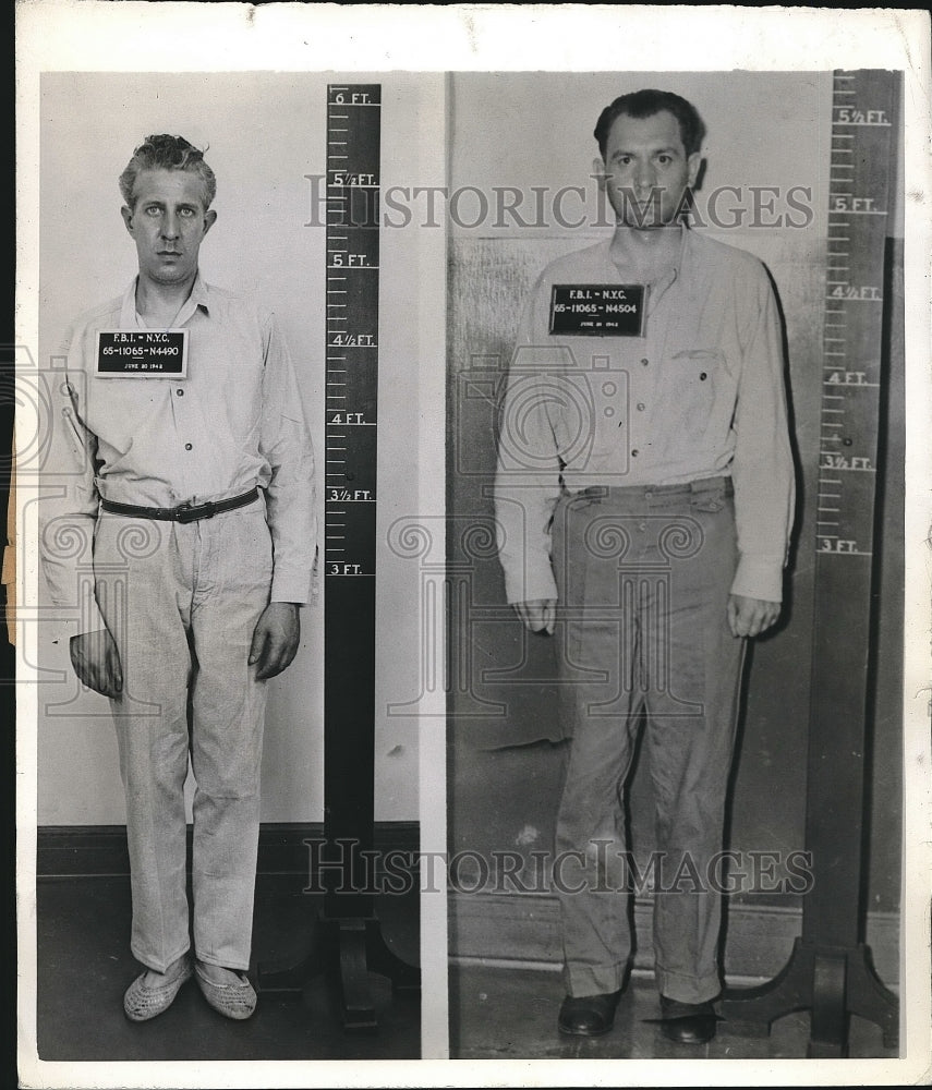 1942 Richard Quirin and Werner Thiel captured before sabotage - Historic Images
