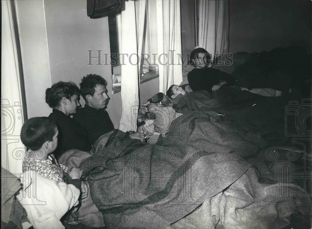 1963 Patras Greece Floods Victims in Shelter Home.  - Historic Images