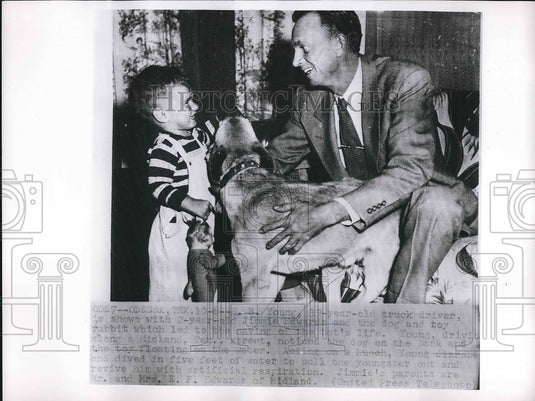 1959 B.B. Young after rescuing Jimmie Edwards  - Historic Images