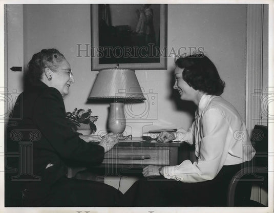 1950 Pat Ryan at Lela Raney Wood Hall  - Historic Images