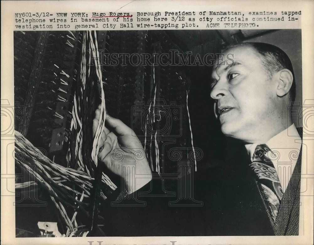 1949 Hugo Rogers Borough President of Manhattan  - Historic Images
