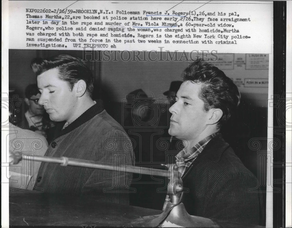 1959 Policeman Francis Rogers &amp; Thomas Martin Accused of Rape &amp; Murd - Historic Images
