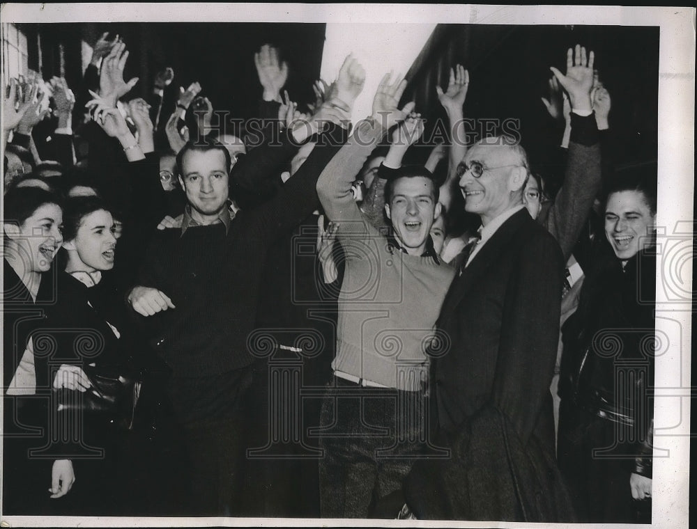 1938 Dr Arthur E Morgan Greeted in Canada  - Historic Images
