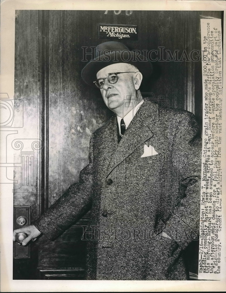 1948 Edwin T Maynard Chicago Grain Trader  - Historic Images