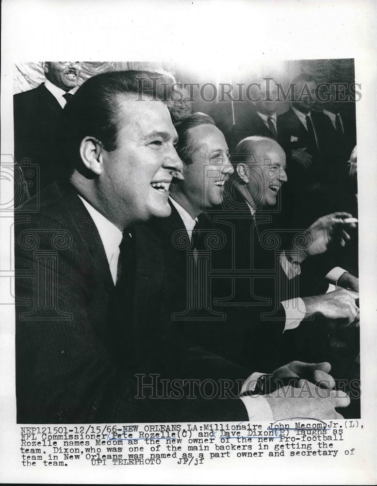 1966 Press Photo John Mecom, Jr. Named New Owner Of New Orleans Football Team - Historic Images