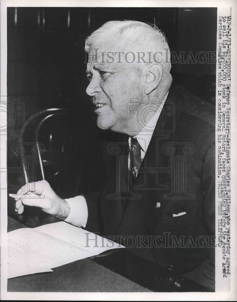 1953 Senate Testimony from Defense Secretary Charles Wilson - Historic Images